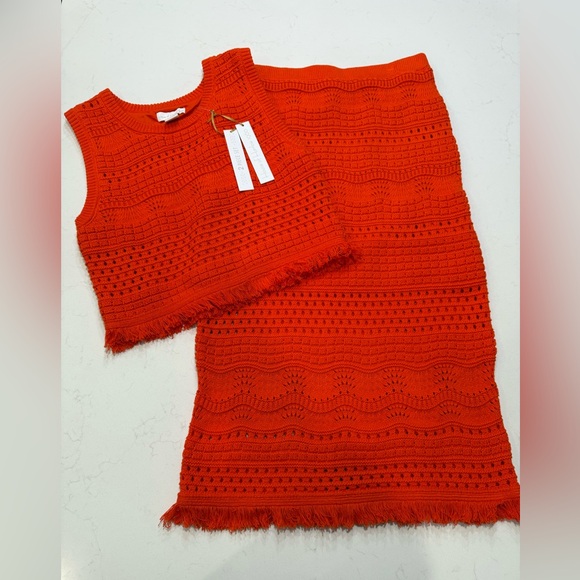 House of Harlow 1960 Dresses & Skirts - NWT - House of Harlow Orange Knit Skirt Set – Size Large
